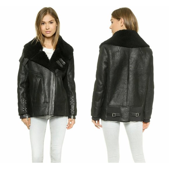 NEW Iro Jenny shearling coat size 36